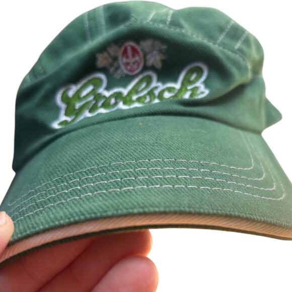 Grolsch Brewery Green/White Vintage Baseball Cap Traveling Gorpcore - Picture 3 of 5